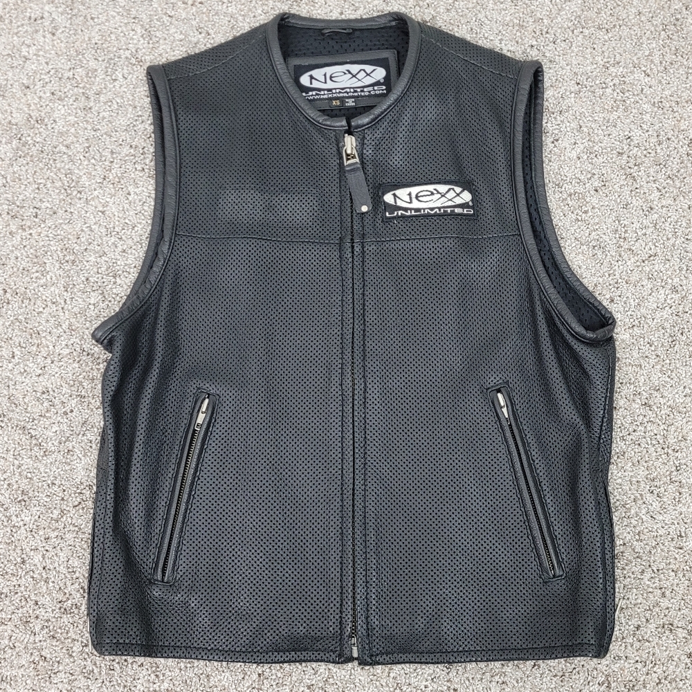 Nexx Unlimited Perforated Leather Motorcycle Vest Size XS